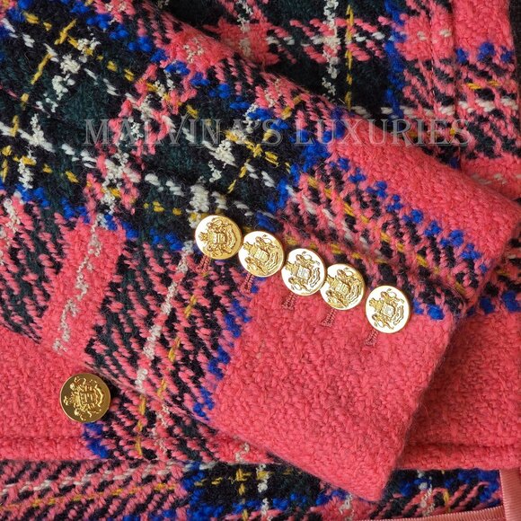 GUCCI JACKET WOOL TARTAN CHECK BOUCLE BLAZER - Picture 12 of 16